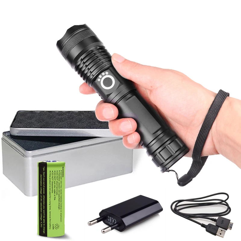 XHP50.2 мощный флэш светильник usb зарядка Zoom СВЕТОДИОДНЫЙ Фонарь xhp50 18650 26650