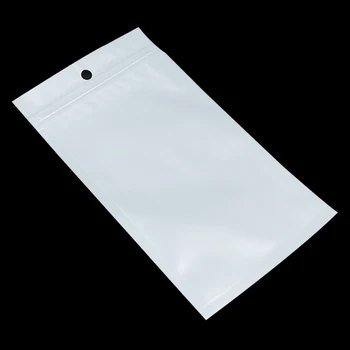 

Wholesale 250Pcs Ziplock White Clear Plastic Retail Packaging Poly Storage Bags 8x14cm (3.1x5.5") for Card Reader Dustproof Plug