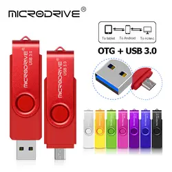 Красочные USB 3,0 флэш-накопитель USB OTG 64 GB 128 GB металла флешки 16 GB 32 GB usb-флэш-накопитель памяти диска высокоскоростной usb3.0 накопитель