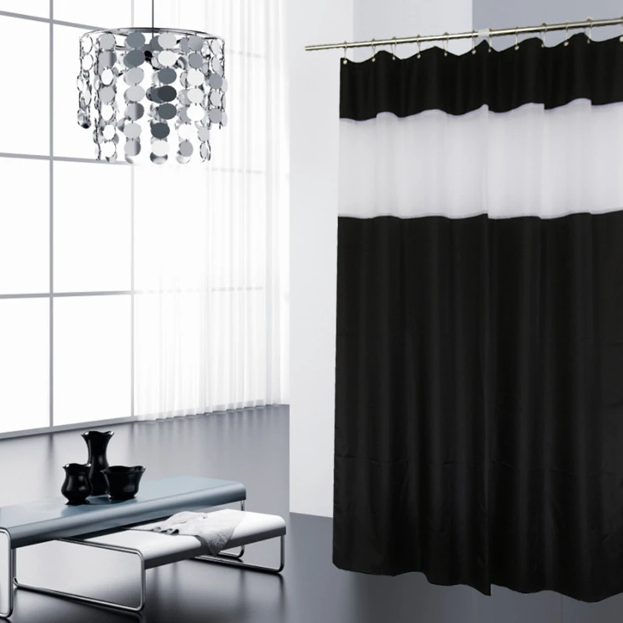 Stitching shower curtain