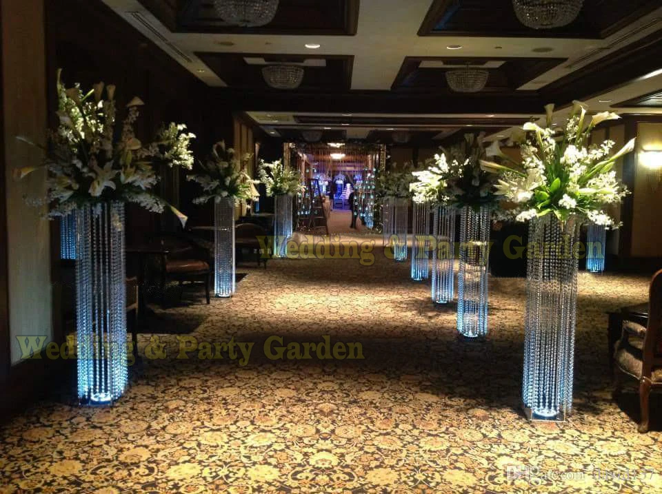 Us 664 05 5 Off Free Shipping 100cm H Wedding Crystal Columns Wedding Centerpiece Event Party Decoration In Party Diy Decorations From Home