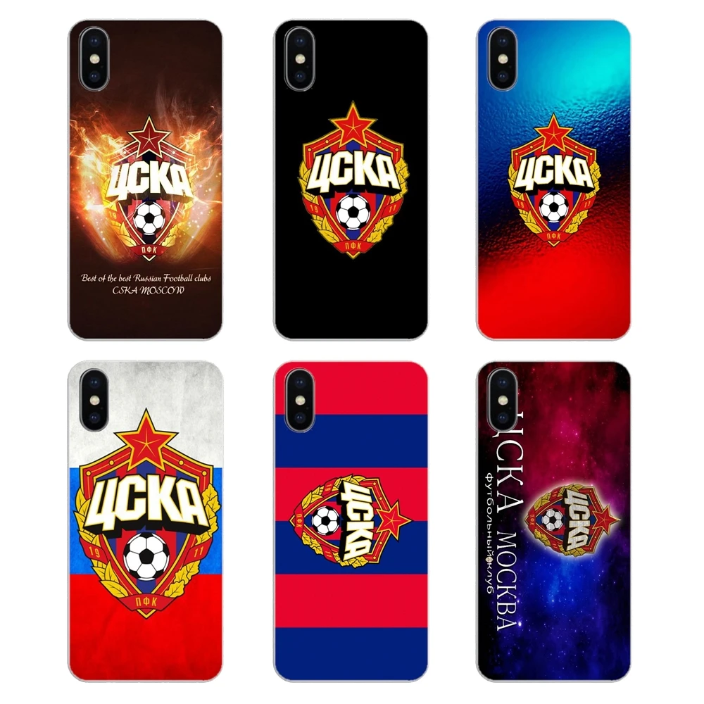 Silicone Phone Shell Cover Moscow CSKA Primary Logo Russia Art For Apple iPhone 4 4S 5 5S 5C SE 6 6S 7 8 X XR XS Plus MAX |