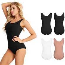TiaoBug, женский, взрослый, эластичный, без рукавов, со встроенным бюстгальтером, для занятий балериной, балериной, танцами, трико, гимнастика, трико, боди