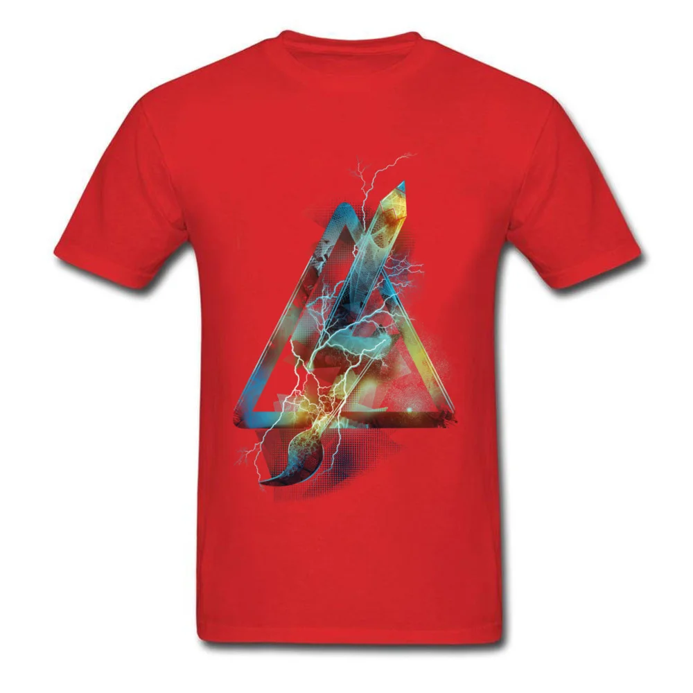 Men Tops Shirts High Tension Family Printing T-Shirt Pure Cotton Short Sleeve Printed On Tee-Shirts Crew Neck Wholesale High Tension red