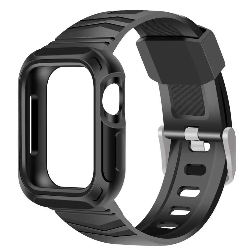 Новый силиконовый спортивный чехол для Apple Watch band 4 защитный браслета аксессуары