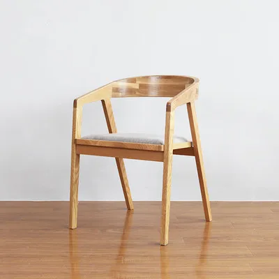 Скандинавская цельная древесина обеденный кресло железно-арт простой компьютерный стол кафе со стульями для отдыха стул спинка офисного стула
