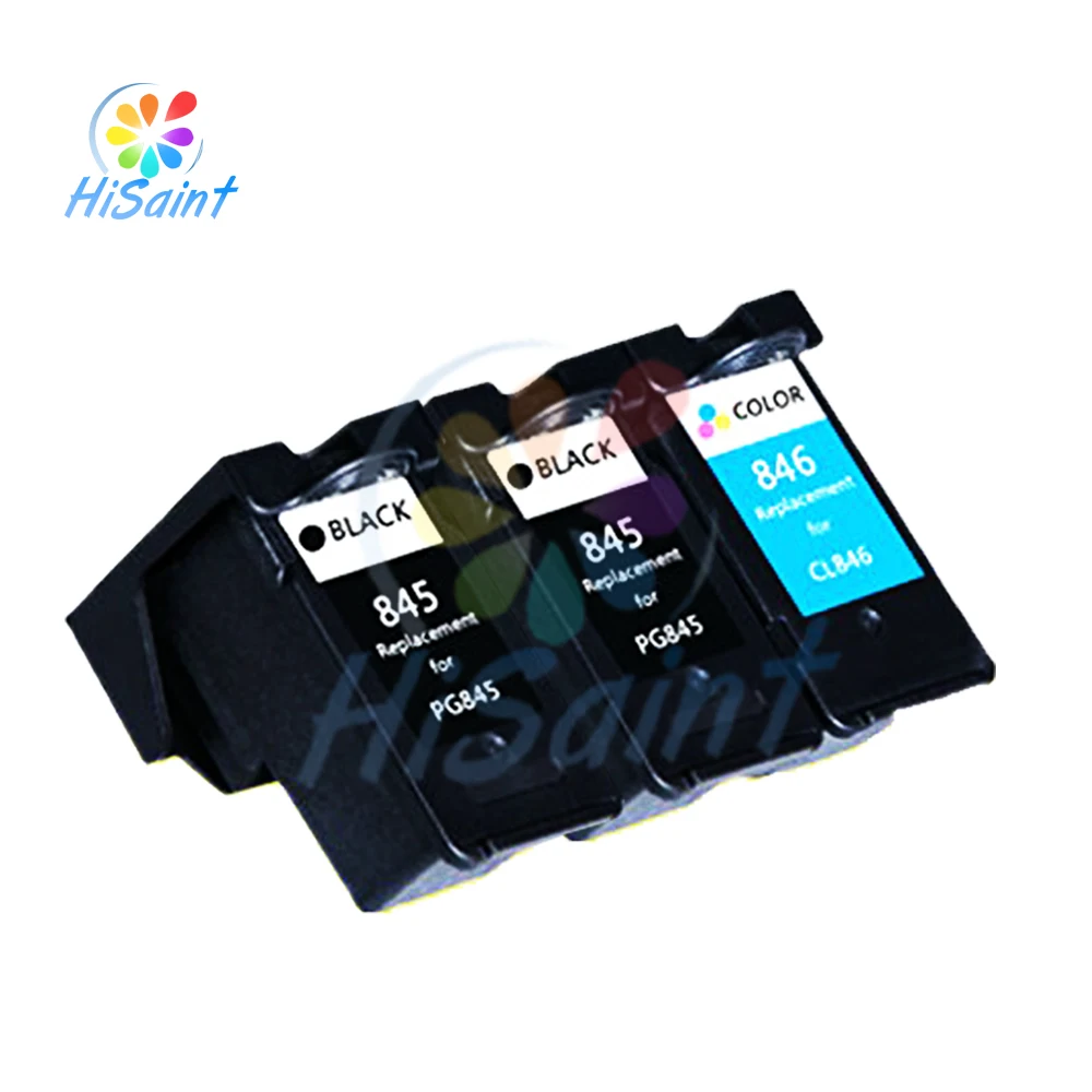 

Best 3PK (2Black &1Tri-color) PG-845 CL-846 High Yield Ink Cartridges for Canon PG845XL CL846XL PIXMA iP2880 MG2580 2400 2500