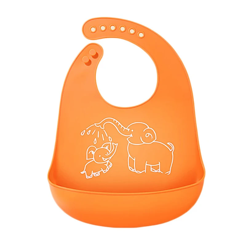Cartoon Prints Baby Bibs Baby Waterproof Adjustable Silicone Kid Baby Girl Boy Bibs Apron Baby Fashion Feeding Stuff Burp Cloths