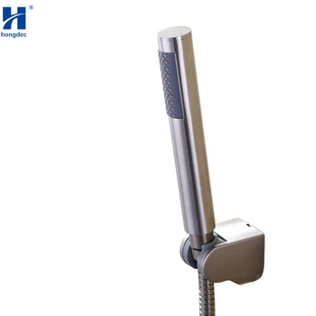 

Hongdec Bathroom Hand held Shower Head with Extra Long Hose and Bracket Holder set Brushed nickel
