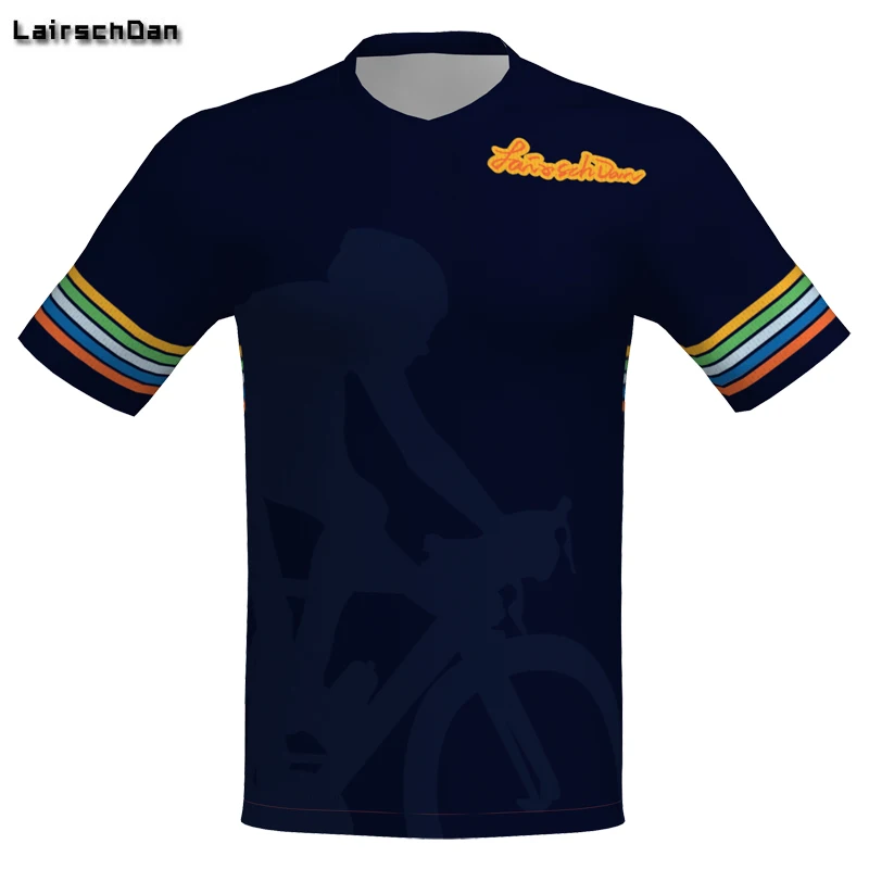 

SPTGRVO LairschDan new black team mtb jersey 2019 moto shirt breathable short road bike jersey ropa mx motocross downhill jersey