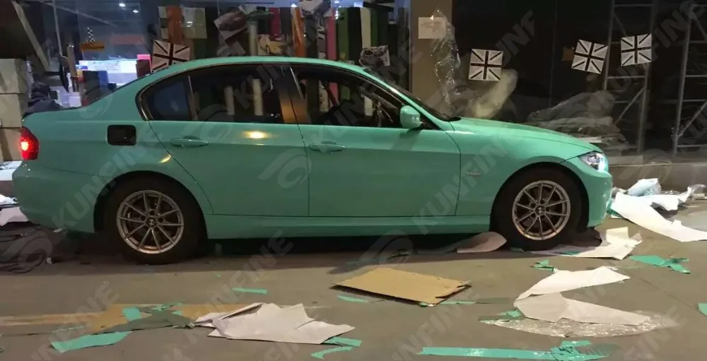 Glossy Tiffany Bule Car Vinyl film 6
