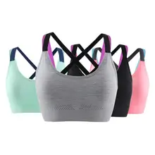 Женский спортивный бюстгальтер для фитнеса, йоги, без стального кольца, спортивный бюстгальтер для бега, для спортзала, с перекрестной спинкой, ударопрочный, быстросохнущий, для бега, жилет, бюстгальтер