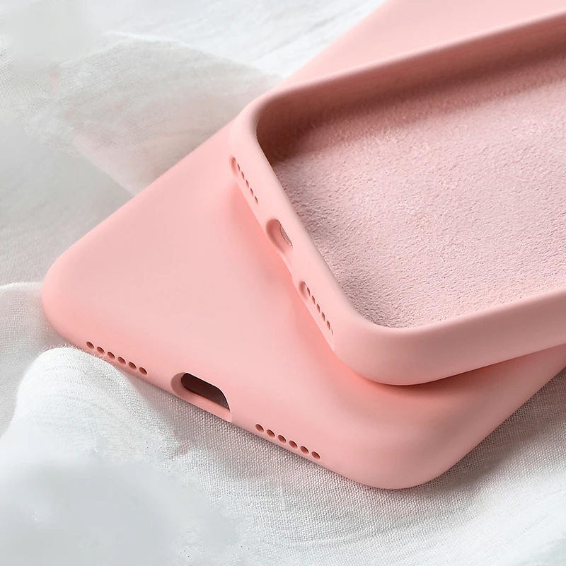 

Phone Cases For iPhone 6 6s 7 8 Plus Full Liquid Silicone Original Official Fundas Cover For Apple XS Max XR X Case Shockproof