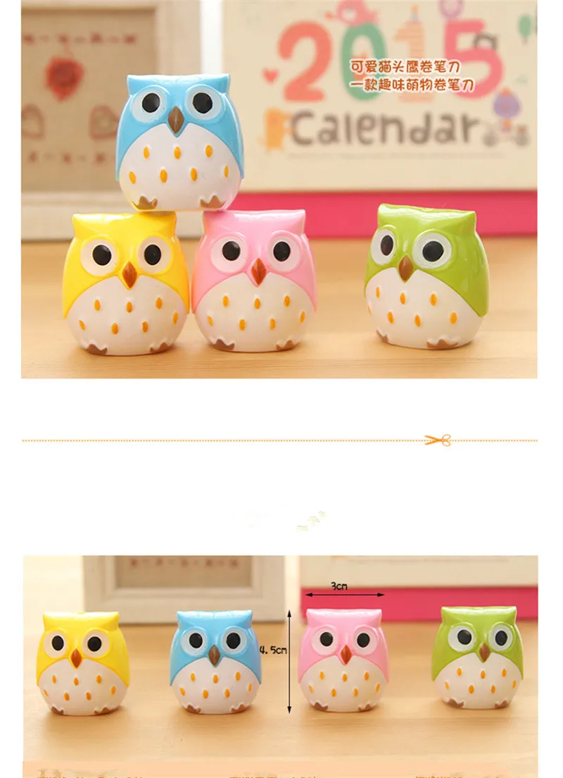 1 шт. Kawaii точилка для карандаша в виде совы, нож, рекламный подарок, канцелярские принадлежности, Студенческая точилка с двойным управлением, мультяшная точилка для карандашей
