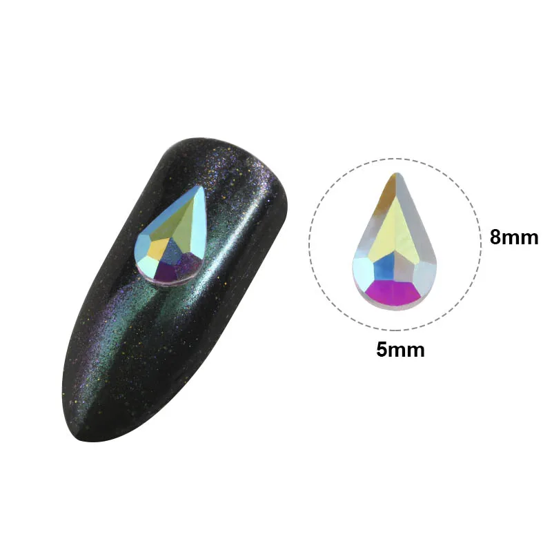 36 шт. ногтей украшения горный хрусталь Хамелеон без покрытие дна Стекло стразами для 3D Ногти украшения аксессуары - Цвет: 7