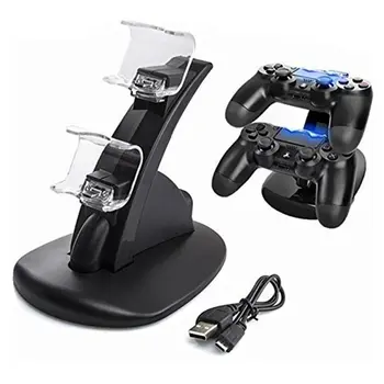 

Controller Charger Dock LED Dual USB PS4 Charging Stand Station Cradle for Sony Playstation 4 PS4 PS 4 Slim Pro Controller Game