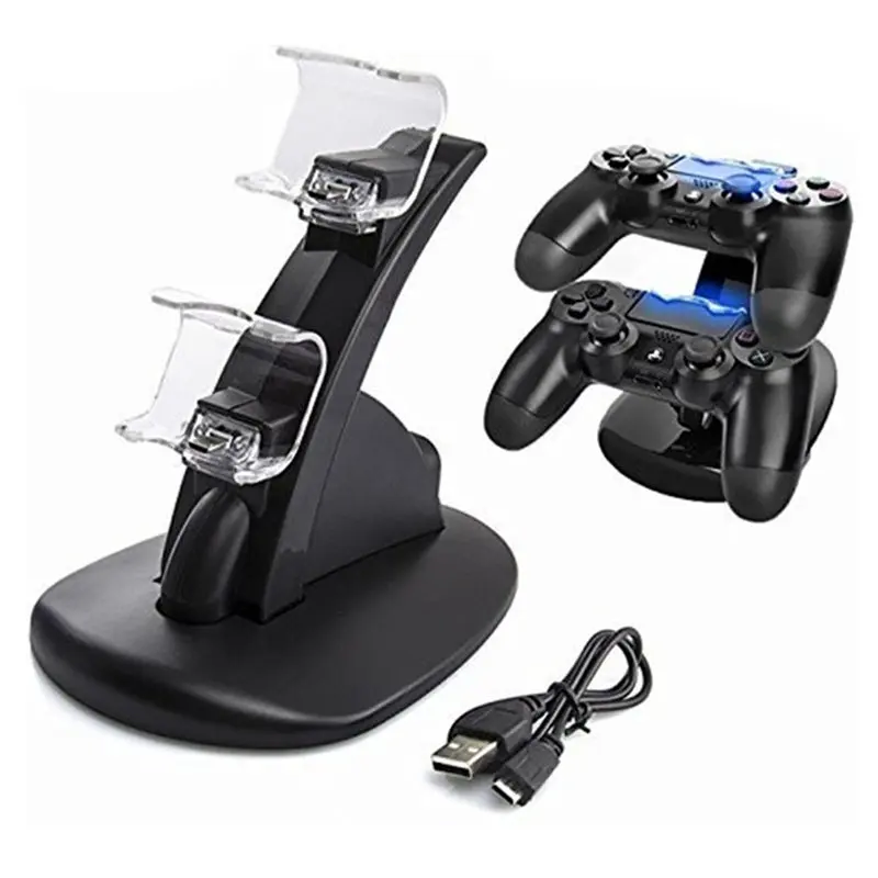 Контроллер зарядное устройство док светодиодный двойной USB PS4 Подставка для