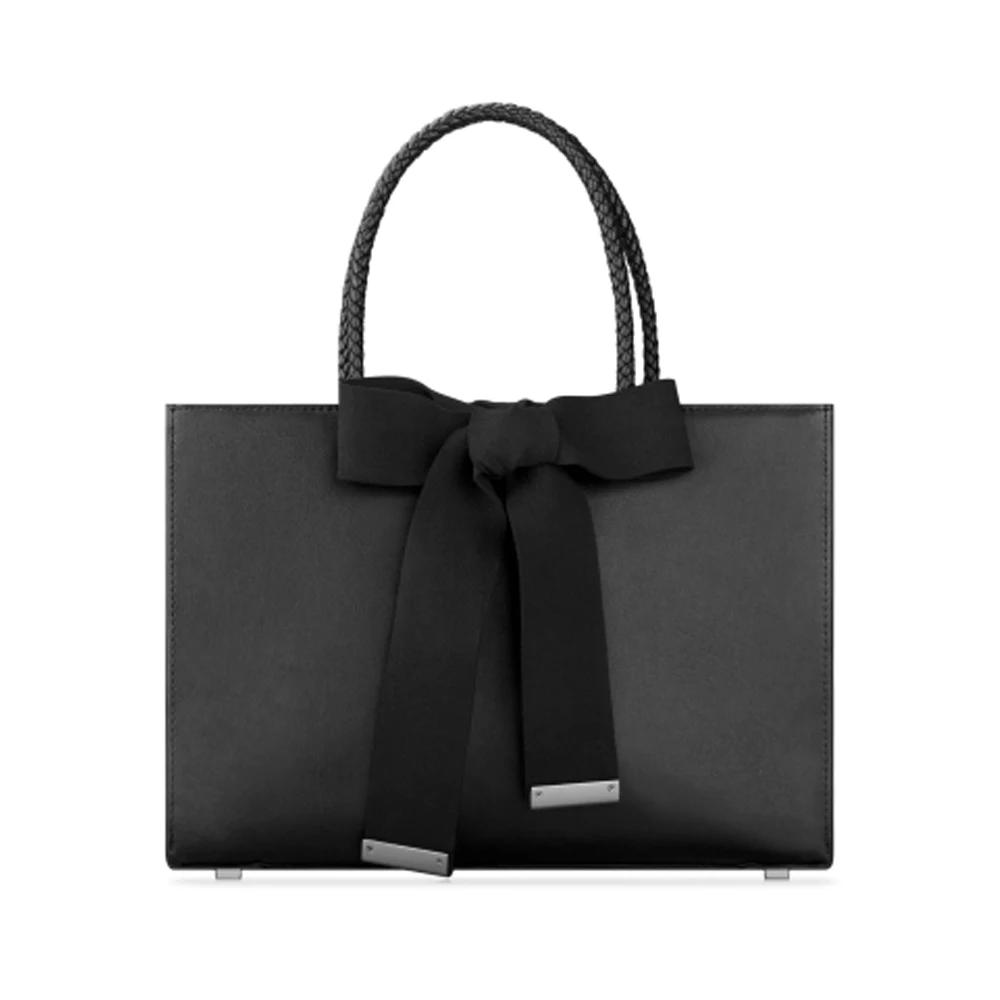 

Genuine Leather Women Bag Single Shoulder Handbag with Butterfly Knot Simple Fashion Commuter Bag