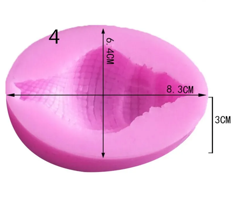 Aouke морская серия жемчужная раковина Морская звезда Раковина Морская раковина силиконовая форма 8 морская био форма для выпечки помадной глазури - Цвет: B005