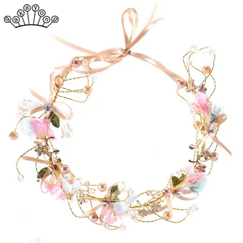 

Wedding Headbands Bridal Ornaments Beautiful Flower Headbands Fashion Child Hair Band Simple Elegant Bride Accessories