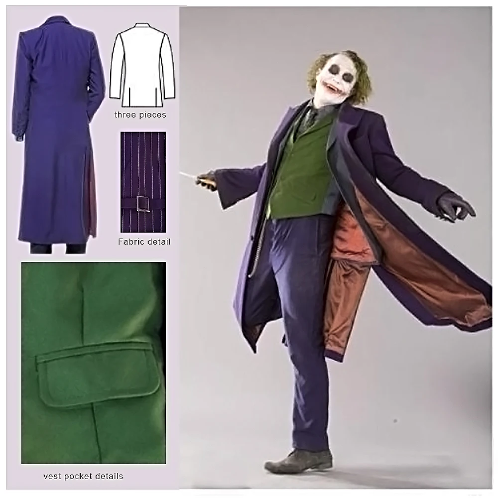 Unisex Roleplay Joker High Restore The Dark Knight Classic Joker ...