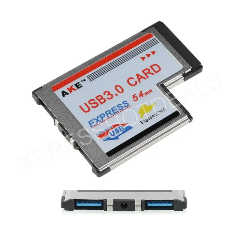 ExpressCard 54 мм 2 порта USB 3,0 5 Гбит/с адаптер для экспресс-карты ноутбук