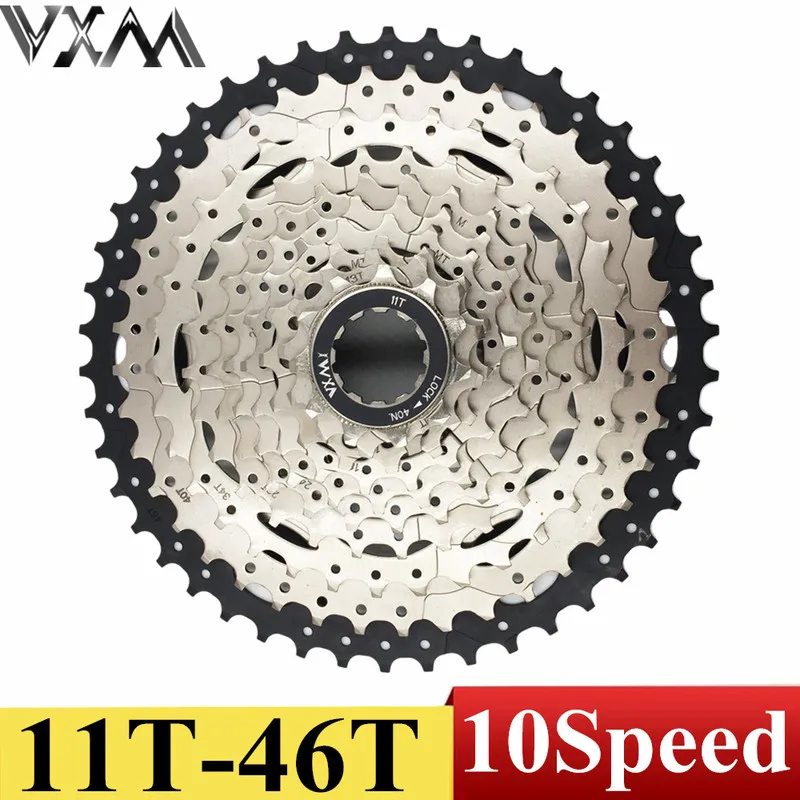 VXM велосипедный маховик 11-46 T 10 скорость 10 s широкого соотношения набор звездочек со встроенной трещоткой для горного велосипеда кассета XT Велосипед маховик части велосипеда
