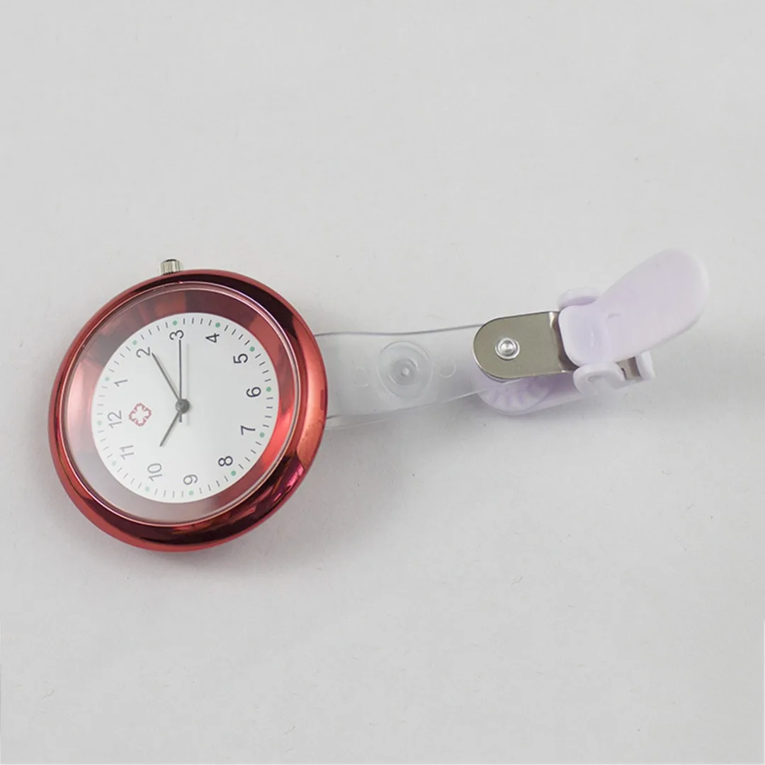 8 Candy Color Fashion Women Silicone Nurse Watch Round Dial Doctor Medical Quartz Pocket Fob Watches Brooch Pendant