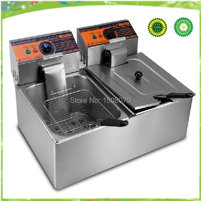 Free shipping potato chip chicken nonstick electric double frying panin Food Processors from