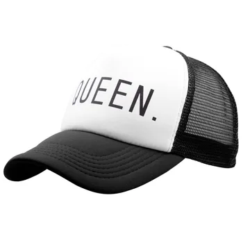

Trucker Mesh Cap KING QUEEN Baseball Caps Women Gift For Girlfriends High Quality Caps Bill Hip-Hop Snapback Hat Gorras
