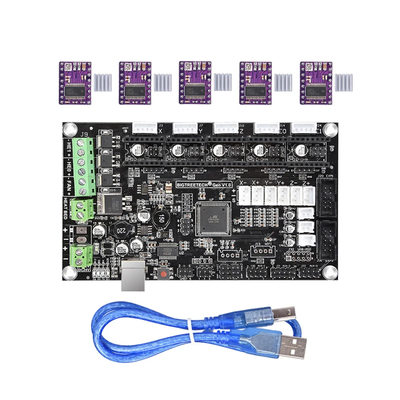 BIGTREETECH GEN V1.0 плата контроллера 4 слоя MKS Gen V1.4 Ramps1.4 1 6/Mega2560 R3 TMC2130 V1.1/A4988/DRV8825