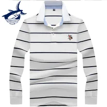 Новая весенняя брендовая мужская рубашка поло Tace& Shark с длинным рукавом, умная Повседневная деловая рубашка с вышивкой, мужские рубашки поло