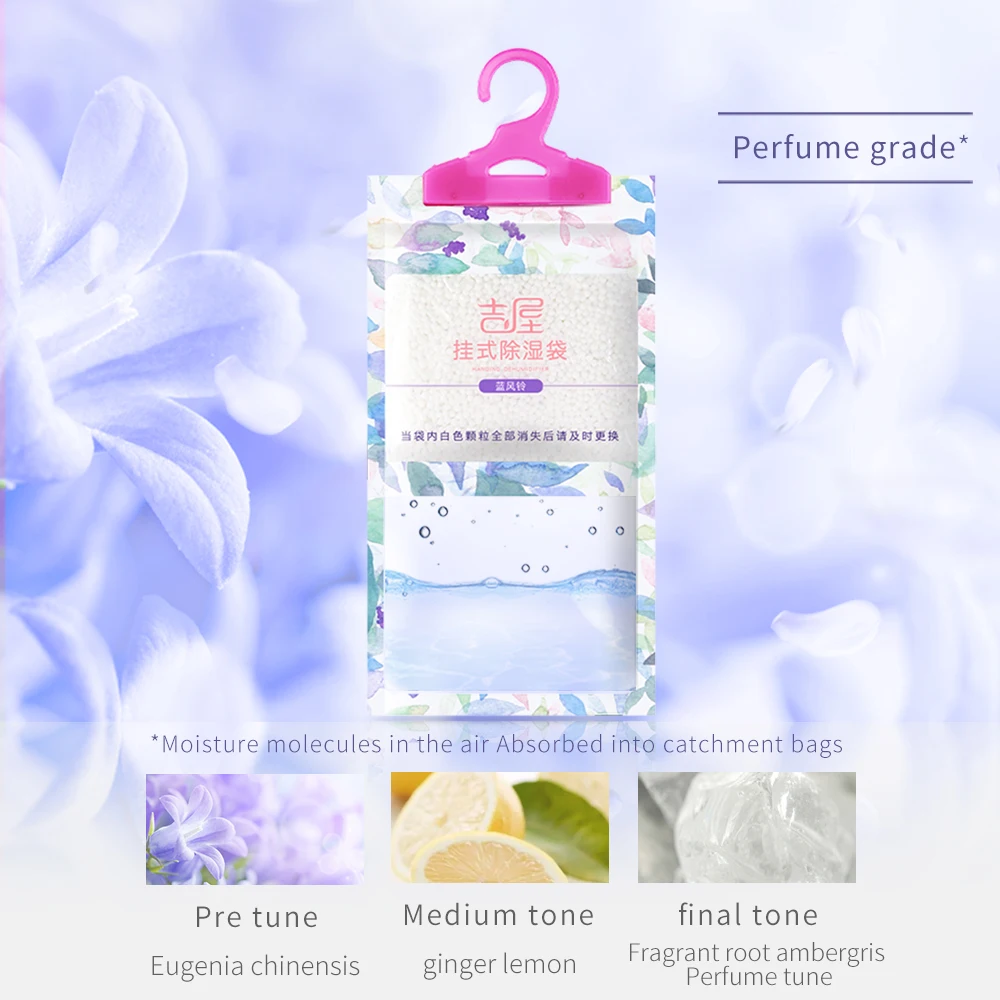 Blue Wind Chime Deshumidificador Bag Wardrobe Desiccant Packet Moisture Absorbent Habitacio Deshumedecedor Bag Desiccant Pack