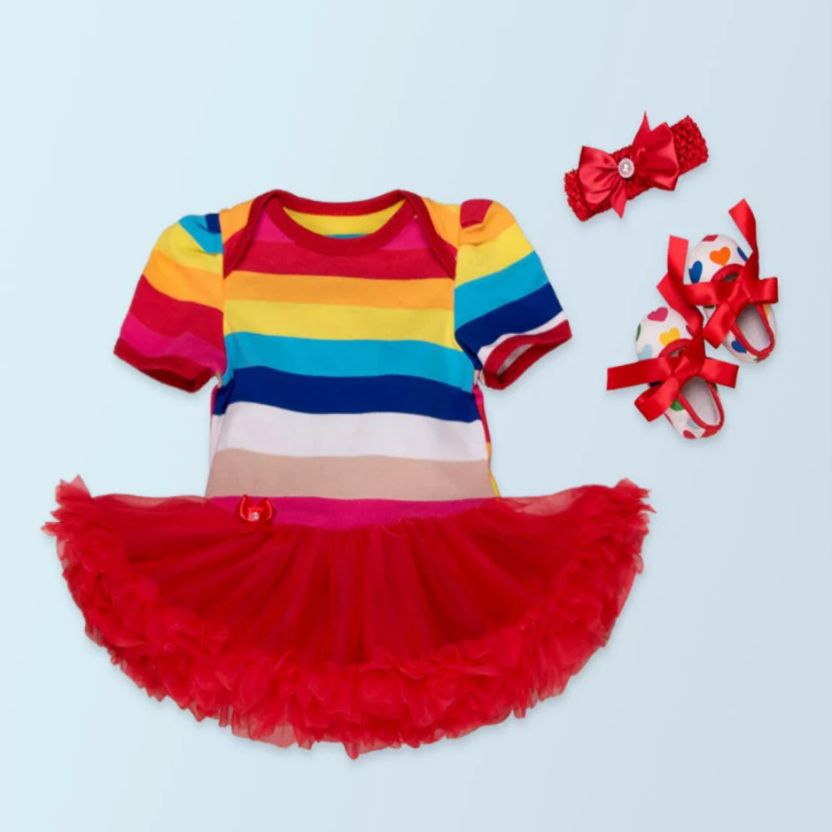 red and white striped tutu