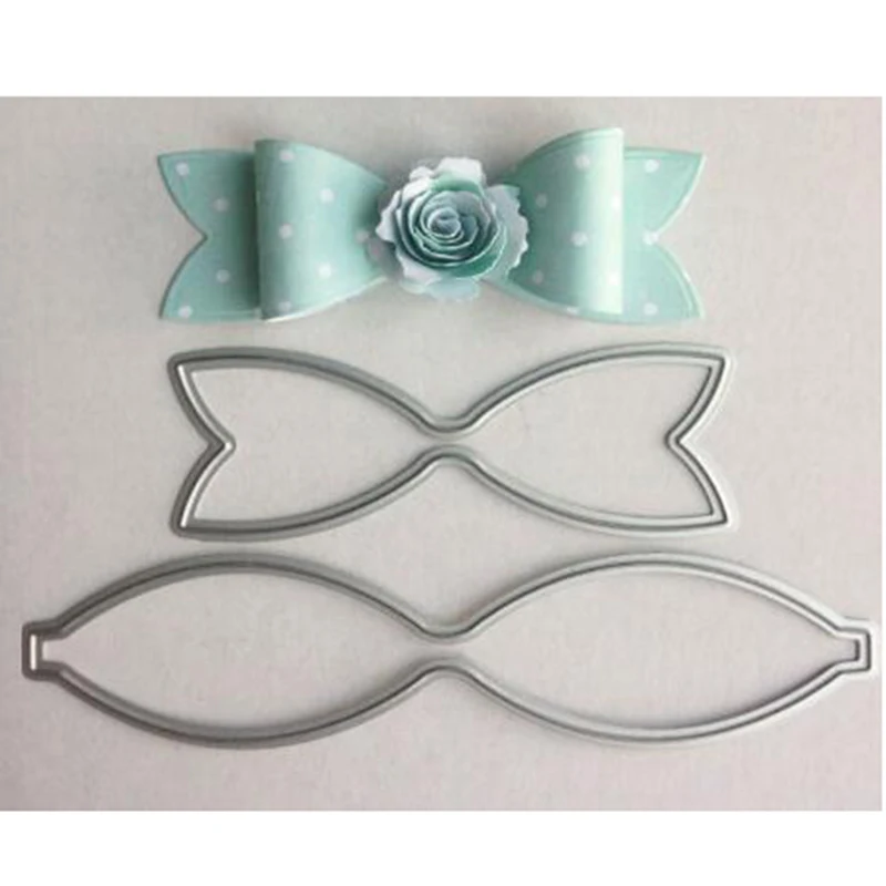 

HamyHo Metal Cutting Dies Bow-knot Frame Etched Stencil Scrapbooking for DIY Paper Album Card Embossing Dies Crafts Cut