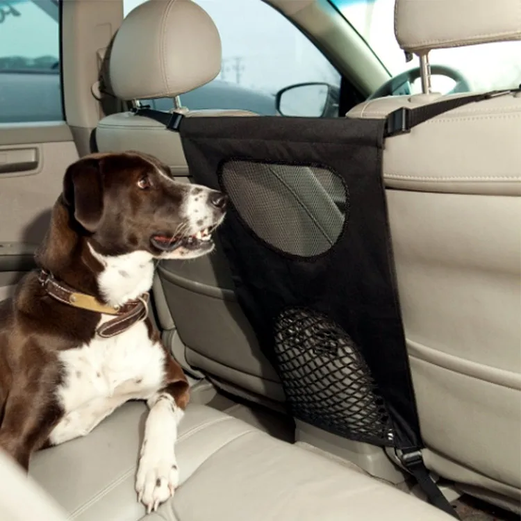 

Dog Barrier Pet Dog Car Barrier Seat Mesh Obstacle Cloth Dogs Backseat Barriers to Keep Driver Safe YU-Home
