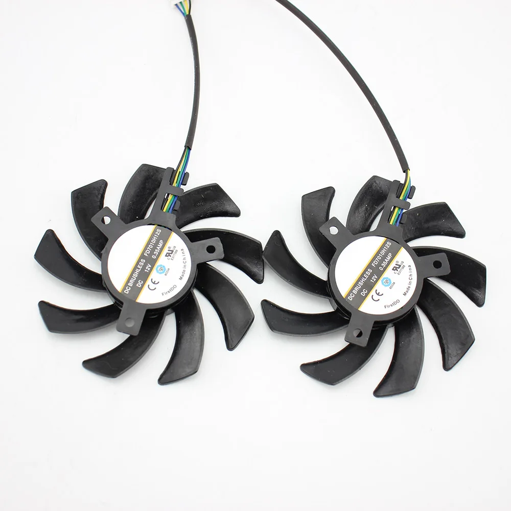 2pcs/set FDC10H12S9-C R9-270/290/390X VGA GPU Cooler Graphics Fan For XFX R9 285/280/290/290X/280X RX 480/470 Video Card Cooling