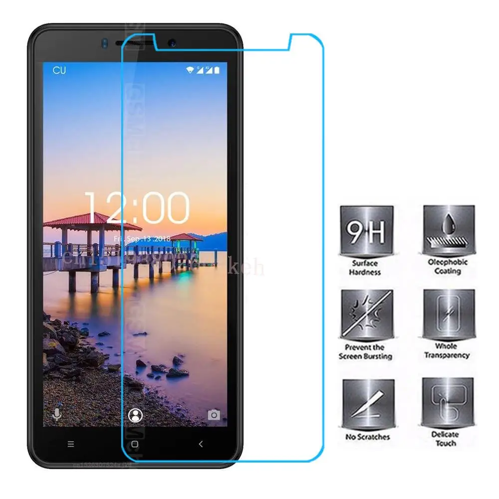 Smartphone 9H Tempered Glass for Oukitel C10 / C10 Pro GLASS Explosion-proof Protective Film Screen Protector cover phone