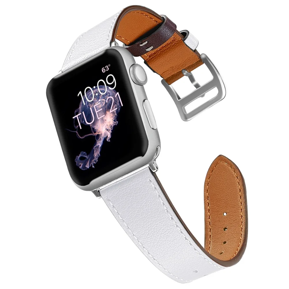 Кожаный ремешок для apple watch Band apple watch 4 3 band 42 мм 38 мм 44 мм/40 мм iwatch band correa браслет ремешок для часов