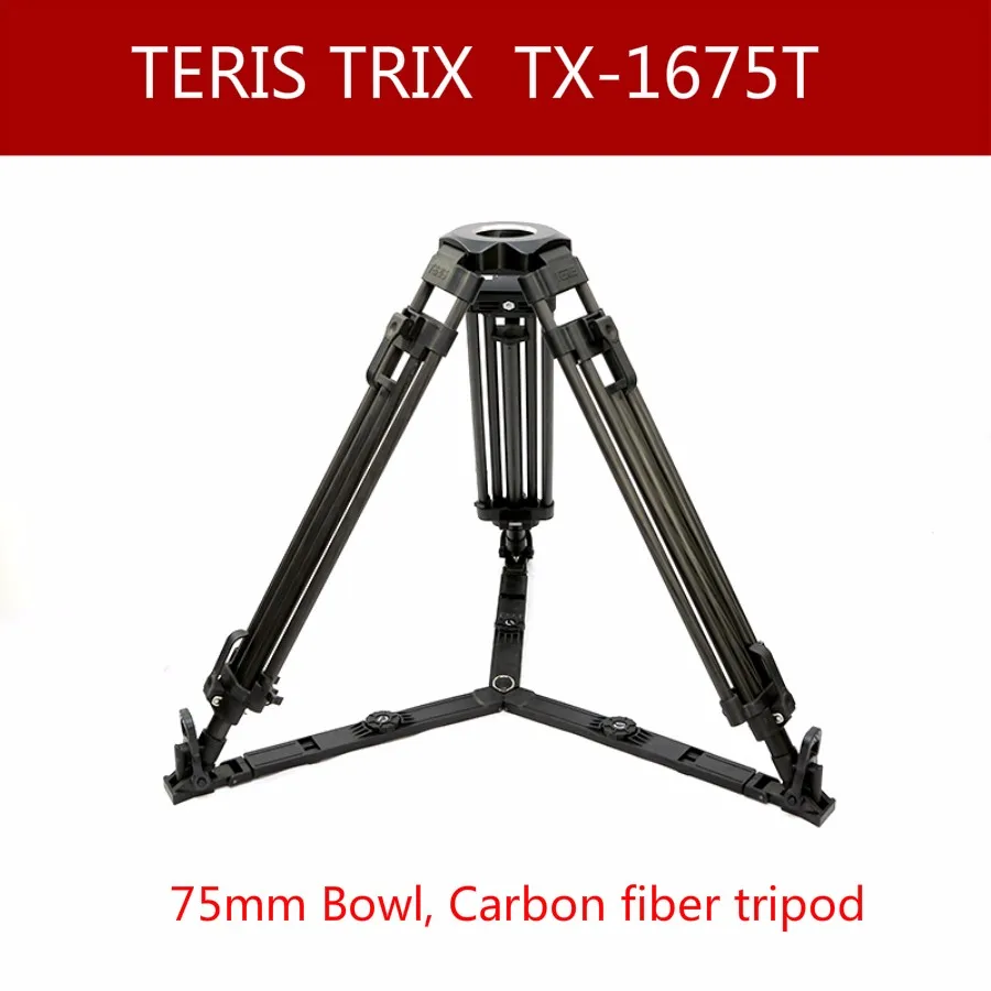 Терис tx-1675t 75 мм чаша из углеродного Волокно видео Камера Штатив для Tilta Rig Красной Scarlet Epic FS700