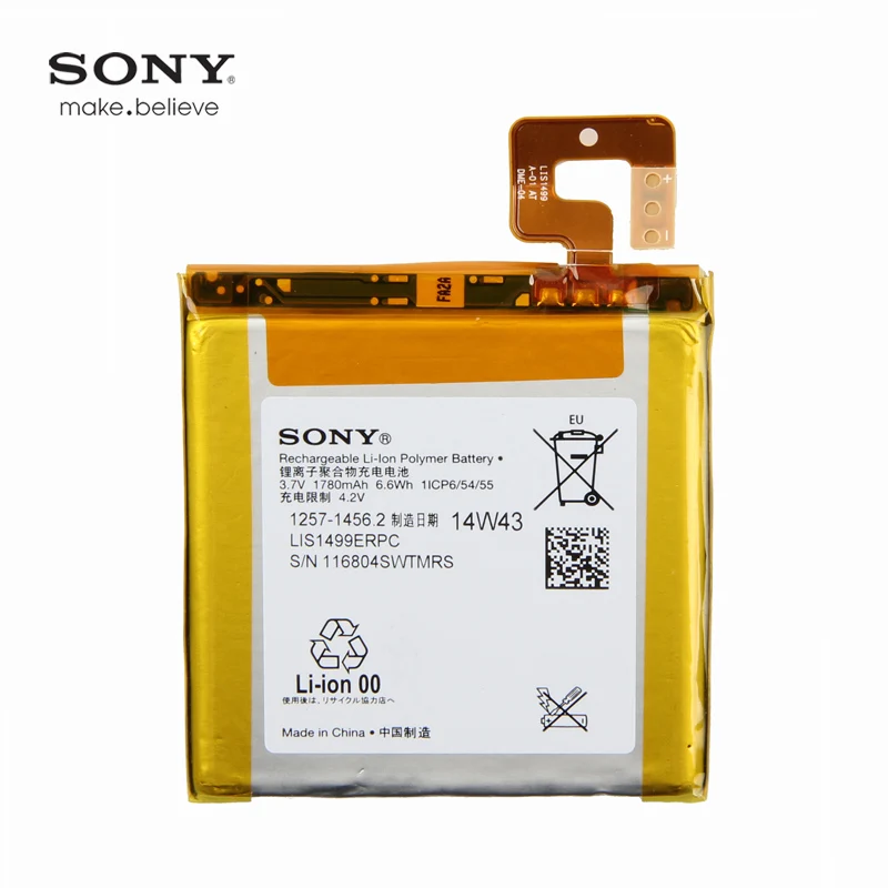 Оригинальный аккумулятор Sony LIS1499ERPC для Ericsson Xperia T TL LT30I LT30P LT30H LT30 S36H C2104 C2105 1780