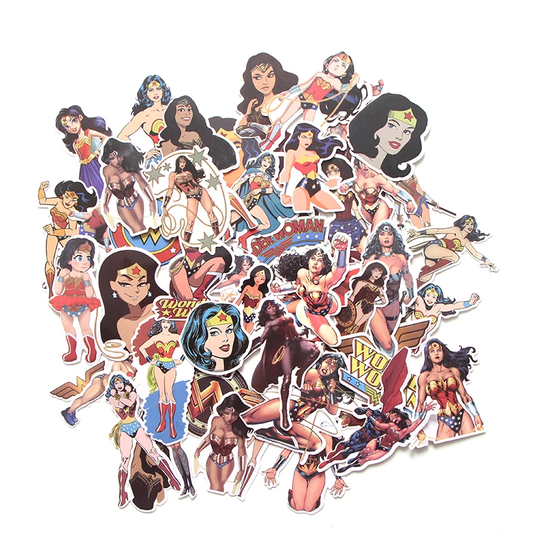 

48pcs Wonder Woman Not Repeating Scrapbooking for wall notebook phone luggage laptop bicycle guitar Decal album stickers M2589