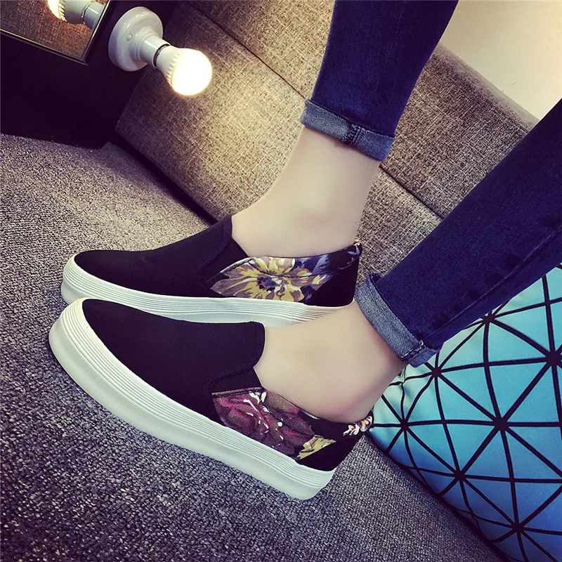 

Puimentiua Spring Summer Of One Lazy Large Shoes Low Shallow Foot Recreational Canvas Shoes For Women's Shoes