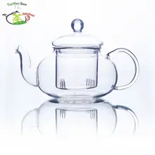1 х 635 мл жаростойкий прозрачный стеклянный цветочный чайник для воды, кофейник с фильтром для заварки и художественной крышкой