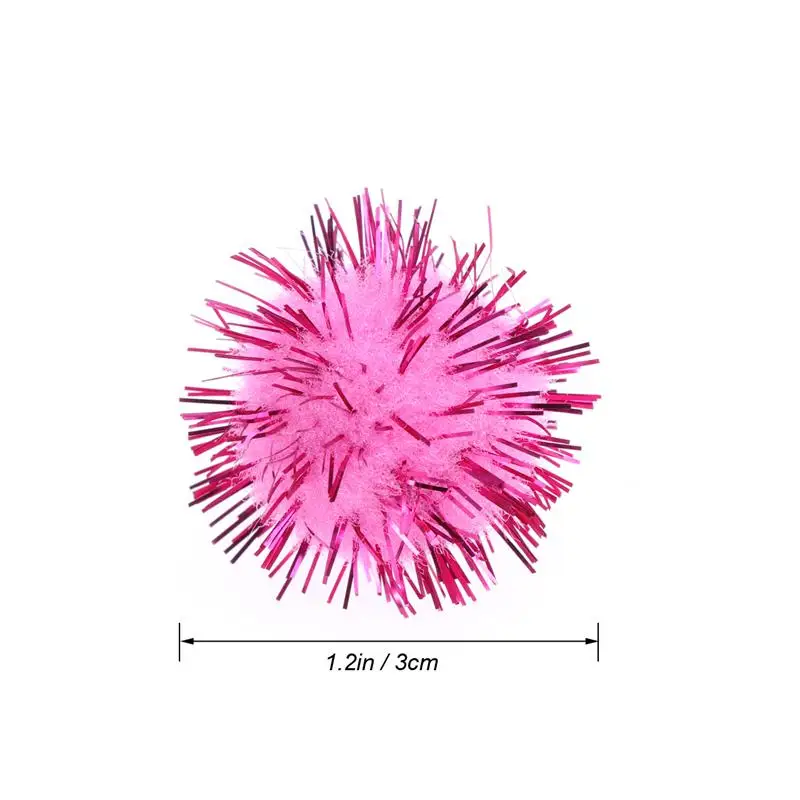 100 шт. 20 мм DIY украшения помпон красочные творческие ремесла помпоны Ассорти игрушки для кошек пушистые шарики Pon для детей детские комнаты