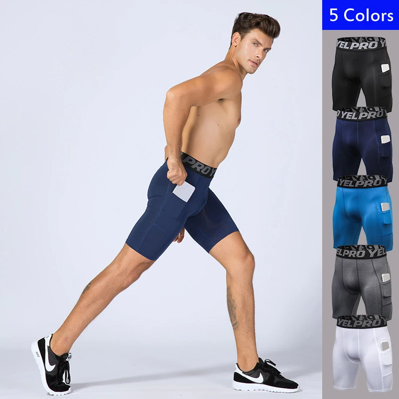 

Drop Shipping Men's Running Shorts High Waist Sweatpants Fitness Jogger Quick Dry Gym Compression Sport legging Tights Trousers