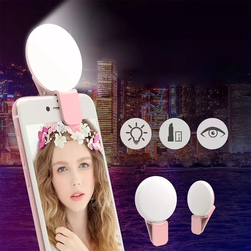 Buy Portable Clip on Selfie Ring Light For Smartphone