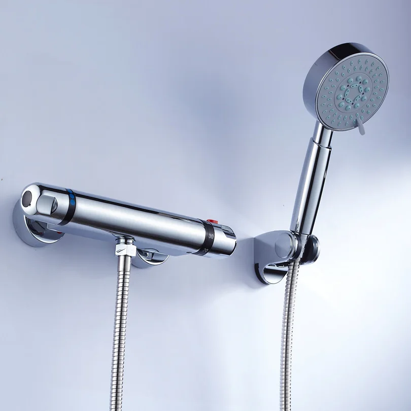 

shower simple faucet sets of hot and cold water tap all copper thickening main thermostatic faucets bathroom shower nozzle