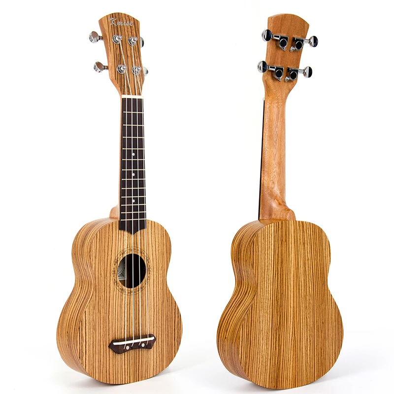 Kmise Soprano Ukulele 21 Inch Zebrawood Ukelele Uke 4 String Hawaii