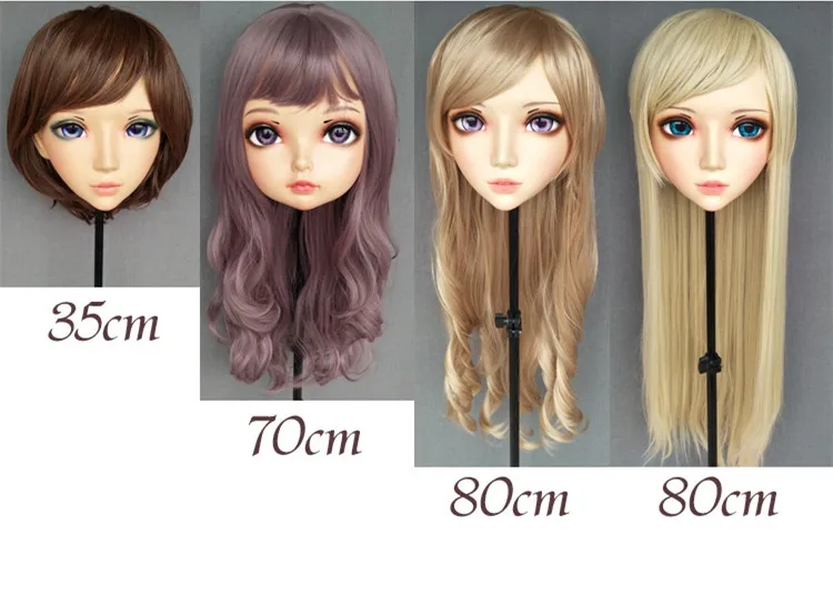 DM-WIG12) Смола японского аниме кигуруми косплей маска Лолита кроссдрессер BJD маски парик 70 см